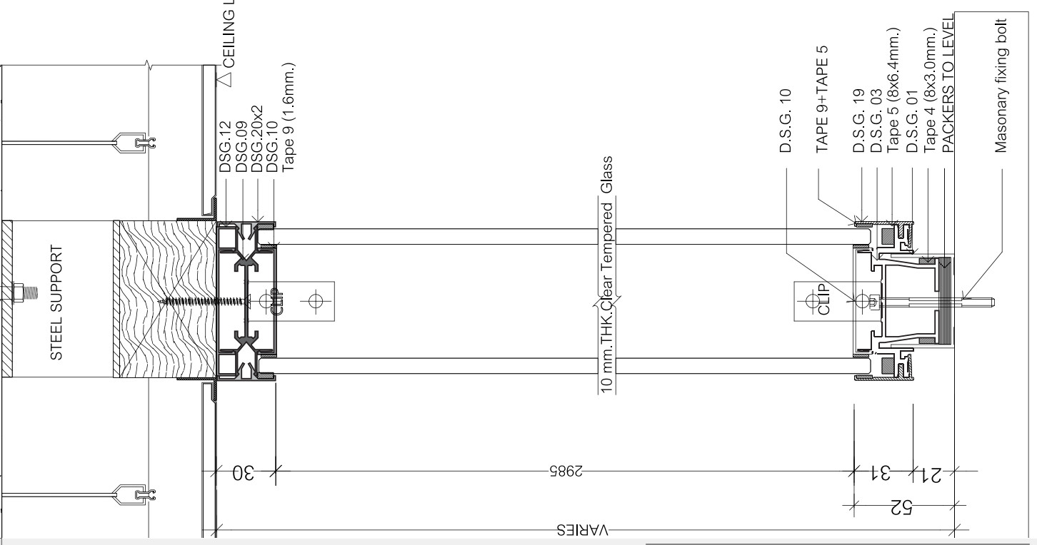 Vách nhôm kính cách âm - Acoustic Partitions