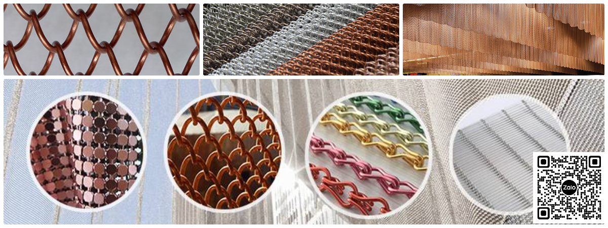 Mesh Ceilings - Chaink Link Ceiling - Trần Lưới - Trần Kim Loại - Trần Lưới Đan - Trần Lưới Inox